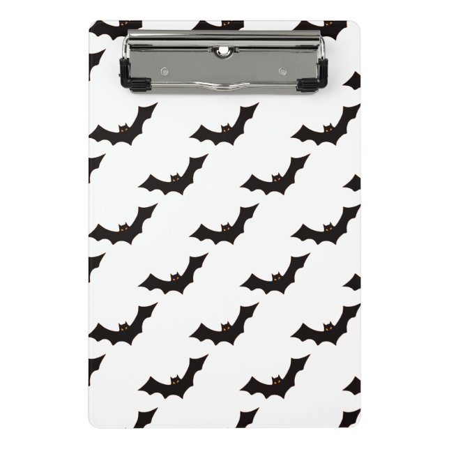 Mini Prancheta Halloween, Padrão De Morcegos, Truque Ou Tratament (Frente)