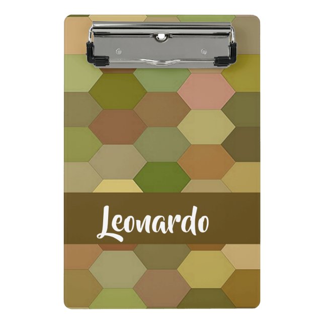 Mini Prancheta Hexágono castanho pavimentado (Frente)