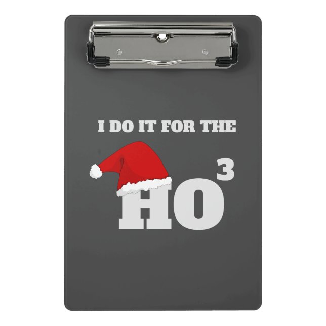 Mini Prancheta Ho Ho Ho | Presente de Natal Engraçado (Frente)