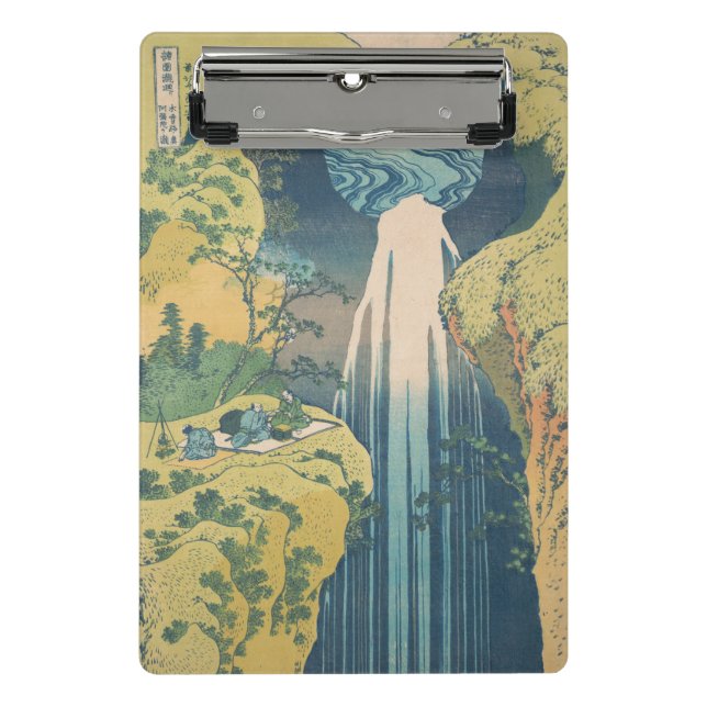 Mini Prancheta Hokusai Amida cai na cachoeira do Japão (Frente)