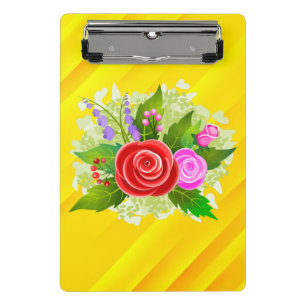 Mini Prancheta Ilustração de Flores de rosa