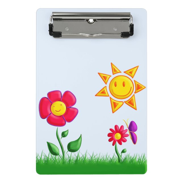 Mini Prancheta Ilustração de jardim (Frente)
