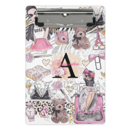 Mini Prancheta Ilustração de Luxo da Menina Personalizada