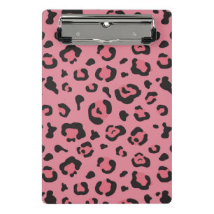 Mini Prancheta Ilustração do animal do rosa do leopardo