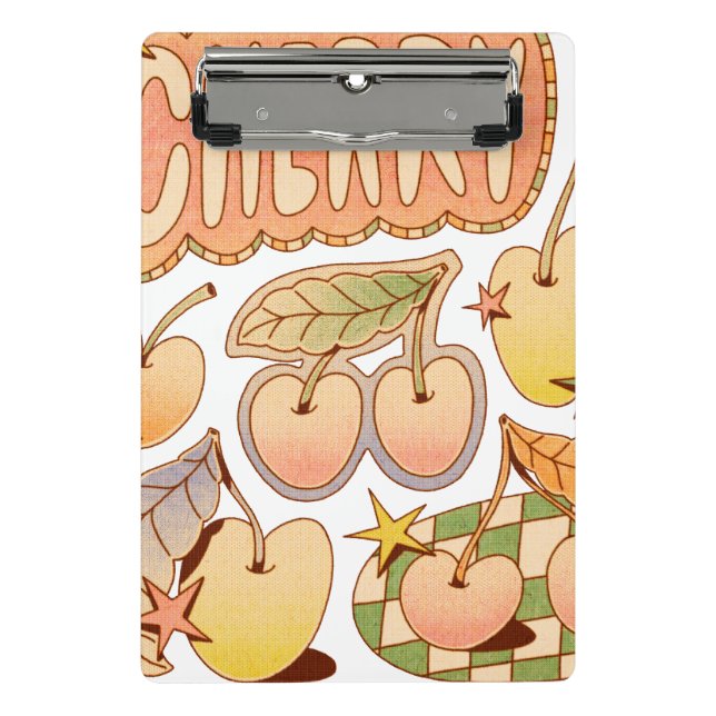 Mini Prancheta Ilustrações de Cereja/Cereja (Frente)