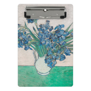 Mini Prancheta Impressionismo da pintura de Van Gogh Iris Vase