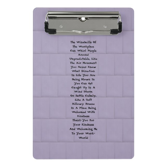 Mini Prancheta Inspiração no local de trabalho (Frente)