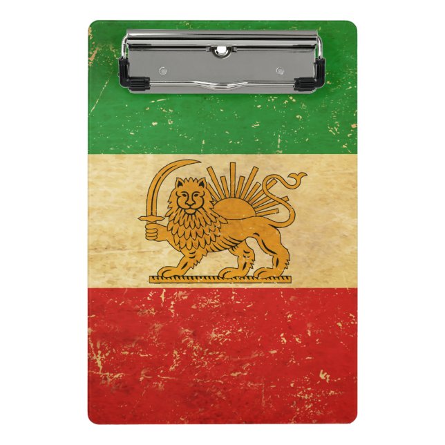 Mini Prancheta Iran Flag Lion and Sun Shah of Iran Flag (Frente)