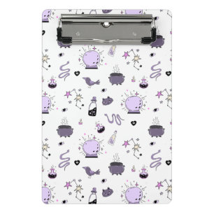 Mini Prancheta Kawaii Witch Pattern