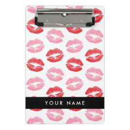 Mini Prancheta Lábios Vermelhos, Lábios Rosa, Beijo, Seu Nome, Pe