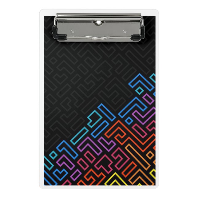 Mini Prancheta Labirinto Geométrico Neon – Colorf  (Frente)