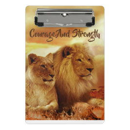 Mini Prancheta Leões Coragem Força 