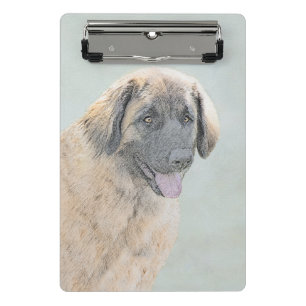 Mini Prancheta Leonberger Painting - Cute Original Dog Art