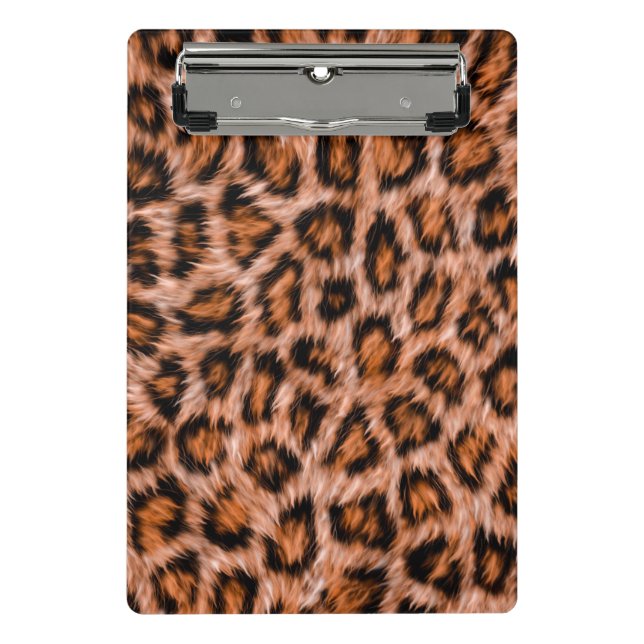 Mini Prancheta Leopard Jaguar Cat Brown fur Pattern-24609 (Frente)