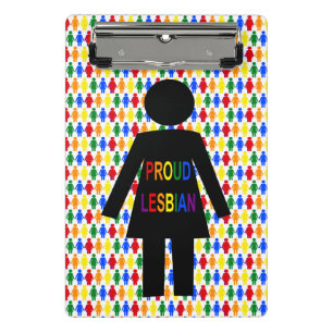 Mini Prancheta LGBTQ Silhouette Lésbica e Damas Arco-Íris