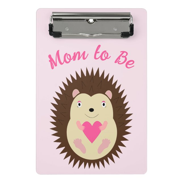 Mini Prancheta Linda Bebê Meninaouriço-Cacheiro Rosa Futuramae (Frente)