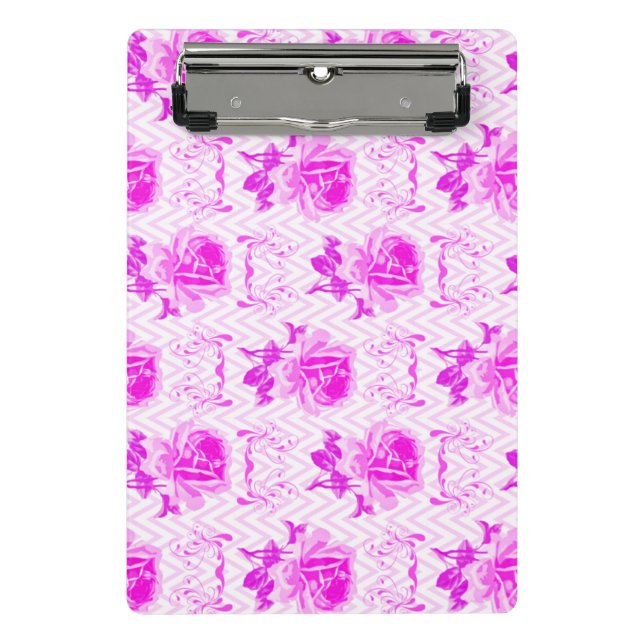 Mini Prancheta Linda Vintage Purple Floral (Frente)