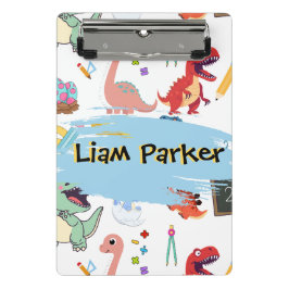 Mini Prancheta Lindos Dinossauros em Aquarela Personalizados para