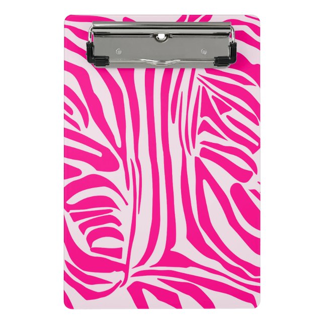 Mini Prancheta Listras de zebra rosa (Frente)