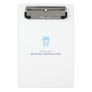 Mini Prancheta logotipo de odontologia dentista dentes simples az