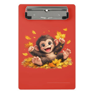 Mini Prancheta Macaco Sorridente com Olhos Grandes Tropical Diver