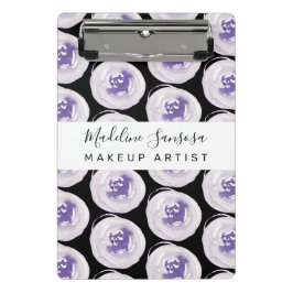 Mini Prancheta Makeup Artist Mand Watercolor Poppies Roxo