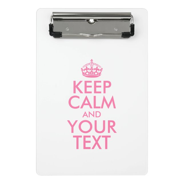 Mini Prancheta MANTENHA O CALM Personalizado e o TEXTO (Frente)