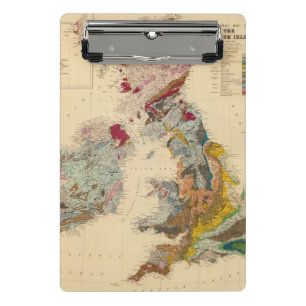 Mini Prancheta Mapa Geological, ilhas britânicas