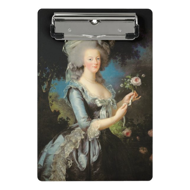 Mini Prancheta Marie Antoinette com um rosa, 1783 (Frente)