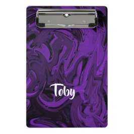 Mini Prancheta Mármore roxo e preto polido