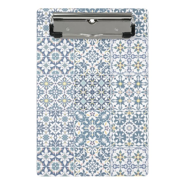 Mini Prancheta Mediterranean Tiles, Moroccan, Majolica, Azulejo (Frente)