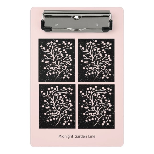 Mini Prancheta Midnight Garden Line Soft Pink (Frente)