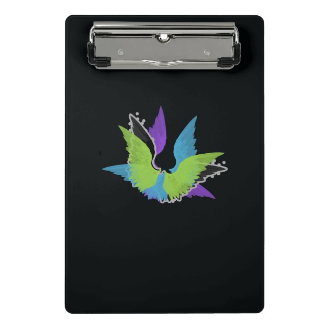 Mini Prancheta Mini área de transferência abstrato Wings (Frente)