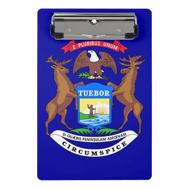 Mini Prancheta Mini área de transferência com bandeira de Michiga (Frente)