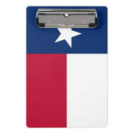 Mini Prancheta Mini área de transferência com bandeira do Texas, 