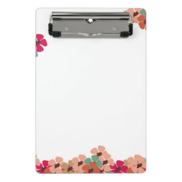Mini Prancheta Mini Floral Clipboard with Colorful Blooms