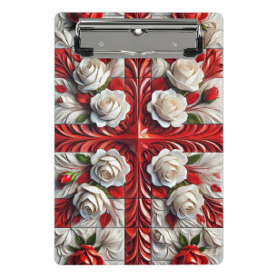 Mini Prancheta Miniárea de transferência com Design de Rosas Ingl