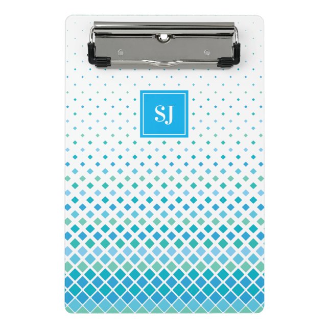 Mini Prancheta Miniárea de transferência de monograma geométrico  (Frente)