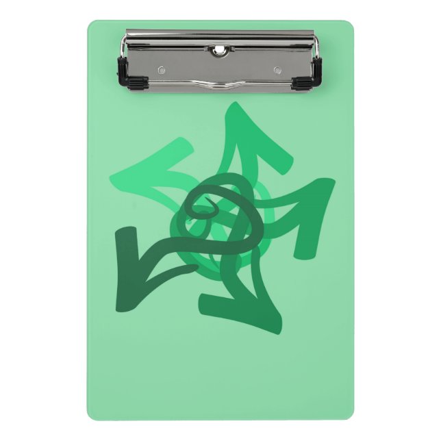 Mini Prancheta Miniárea de transferência de setas verdes (Frente)