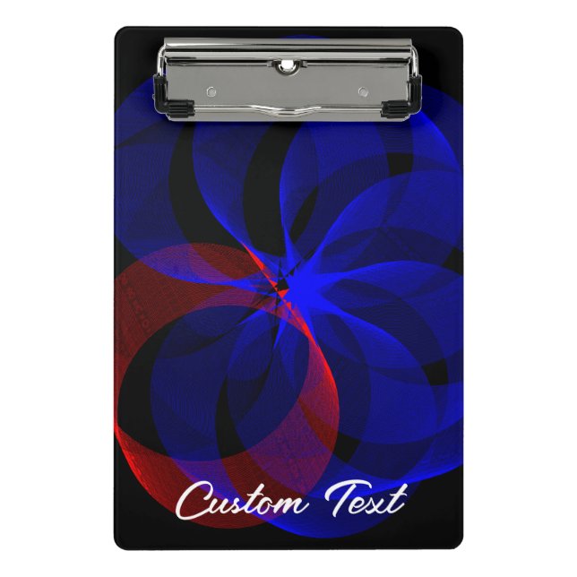 Mini Prancheta Miniárea de transferência Geométrica de Ênfase Azu (Frente)