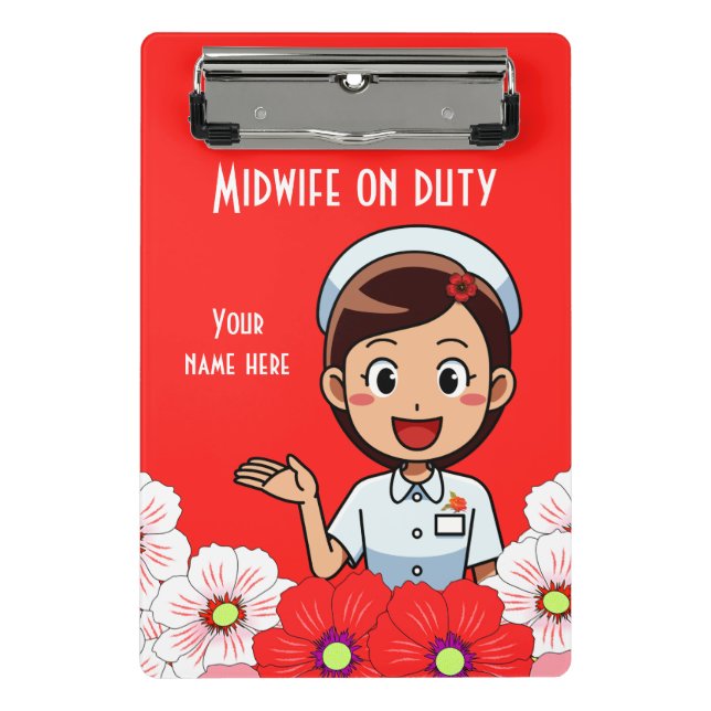Mini Prancheta Miniárea de transferência personalizada de parteir (Frente)