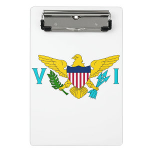 Mini Prancheta Miniprancheta com bandeira das Ilhas Virgens, EUA