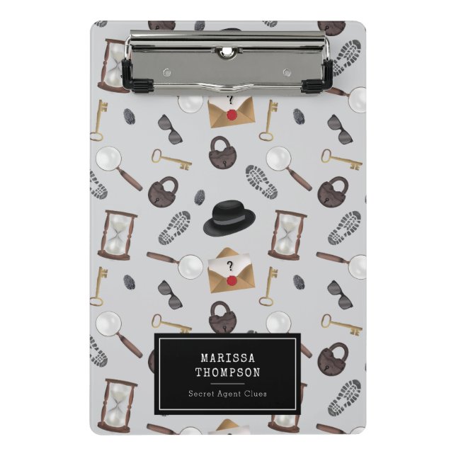 Mini Prancheta Mistério Crianças Secretas Agente Espião Tema do D (Frente)