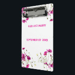 Mini Prancheta Modern Wildflower Garden Border<br><div class="desc">Bring your love to life with this truly unique PLANNER featuring a breathtaking border of vibrant magenta pink cosmos flowers and wildflowers. The delicate blooms and green buds are beautifully mirrored at the top and bottom of the crystal-clear panel, creating a whimsical and sophisticated natural frame for your personalized wedding...</div>