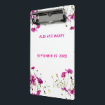 Mini Prancheta Modern Wildflower Garden Border<br><div class="desc">Bring your love to life with this truly unique PLANNER featuring a breathtaking border of vibrant magenta pink cosmos flowers and wildflowers. The delicate blooms and green buds are beautifully mirrored at the top and bottom of the crystal-clear panel, creating a whimsical and sophisticated natural frame for your personalized wedding...</div>