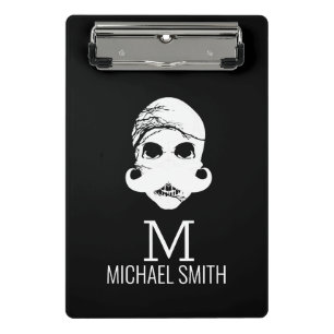 Mini Prancheta Monograma de bigode engraçado