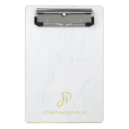 Mini Prancheta Monograma Dourado Mármore profissional