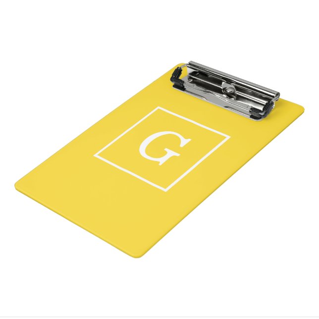 Mini Prancheta Monograma Inicial do Ananás Amarelo (Inclinado3)