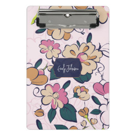 Mini Prancheta Monograma Nobre Floral Naval