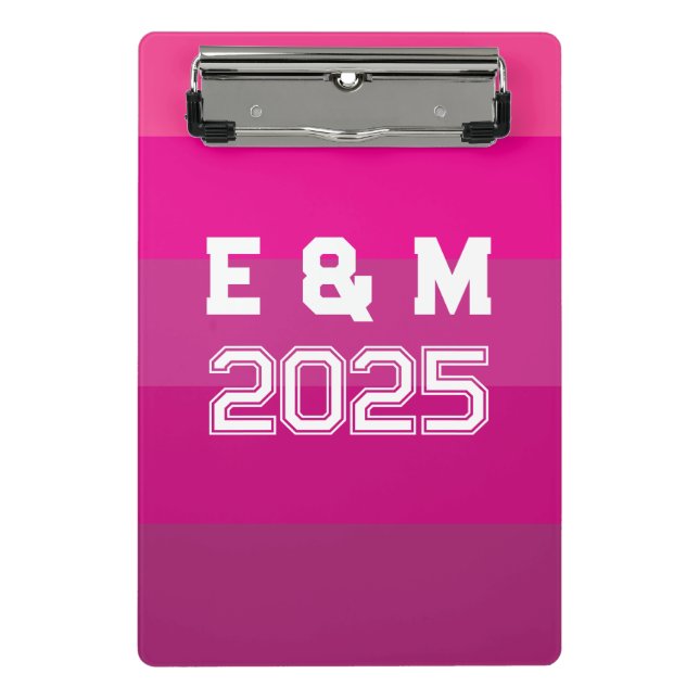 Mini Prancheta "Monograma personalizável e anos (Frente)